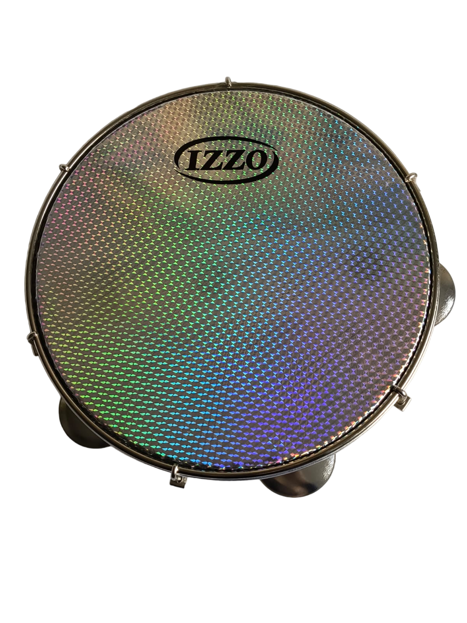 Pandeiro 10" ABS Amarillo  Resistente - Parche Holografico metalizado - IZZO INSTRUMENTOS MUSICAIS
