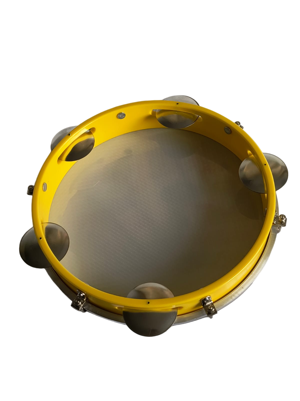 Pandeiro 10" ABS Amarillo  Resistente - Parche Holografico metalizado - IZZO INSTRUMENTOS MUSICAIS