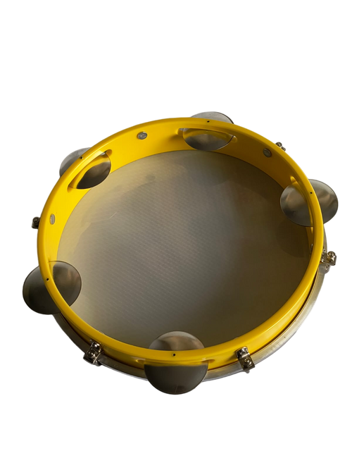 Pandeiro 10" ABS Amarillo  Resistente - Parche Holografico metalizado - IZZO INSTRUMENTOS MUSICAIS