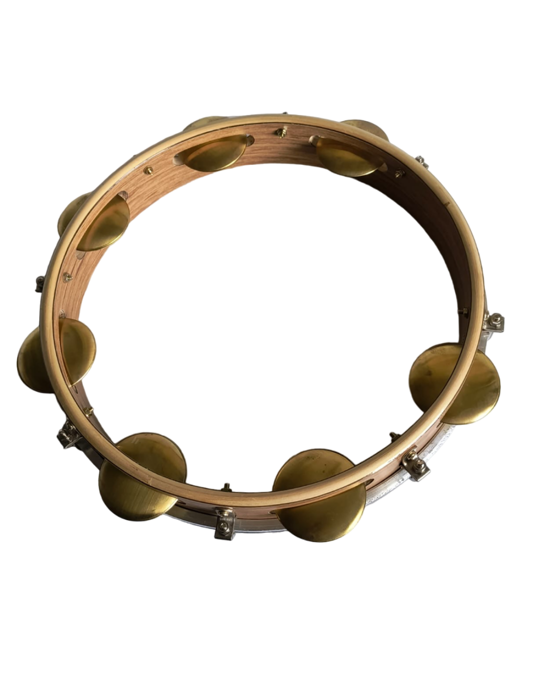 Pandeiros Profesional 11" x 14 platínelas doradas - Madera