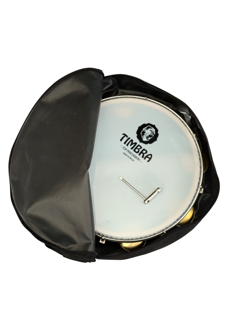 Pandeiros Profesional 11" x 14 platínelas doradas - Madera